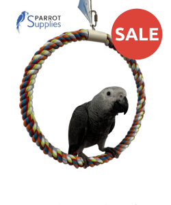 Parrot-Supplies Colourful Rope Ring Parrot Swing Toy